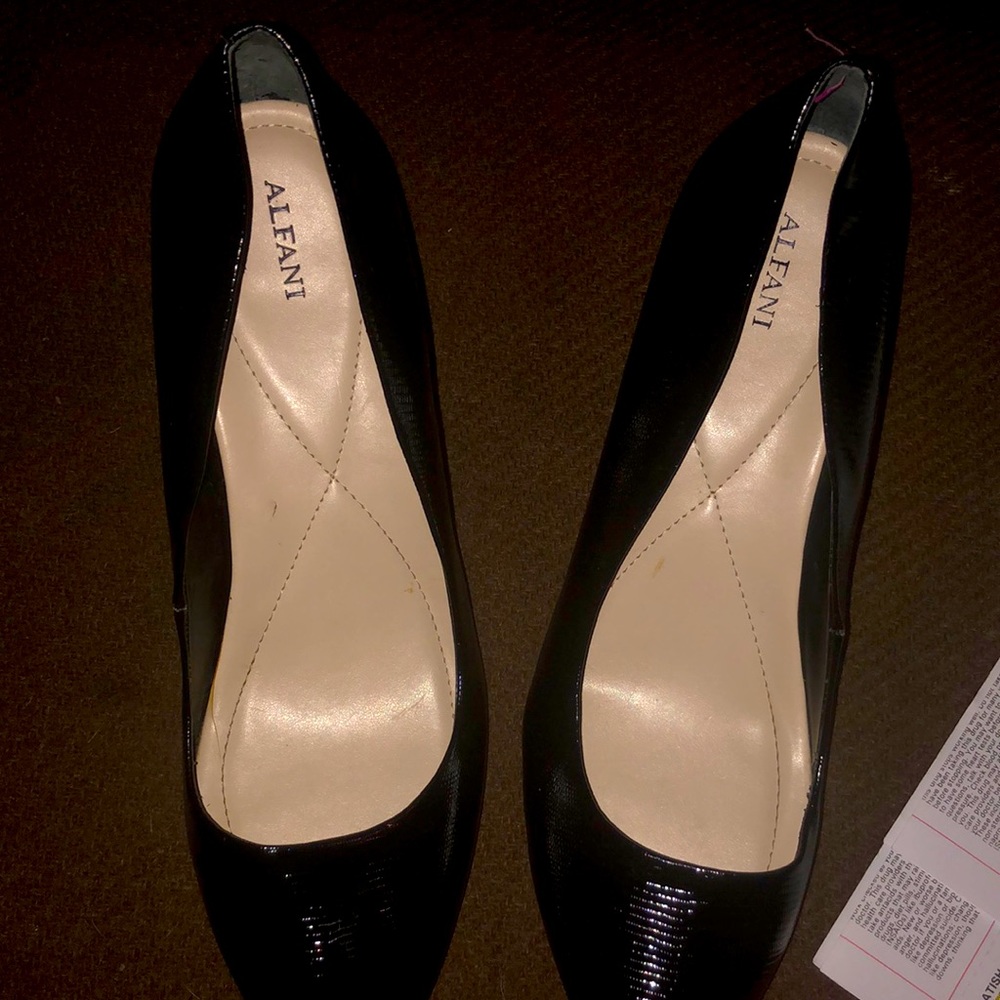 Alfani leather black high heels size 11